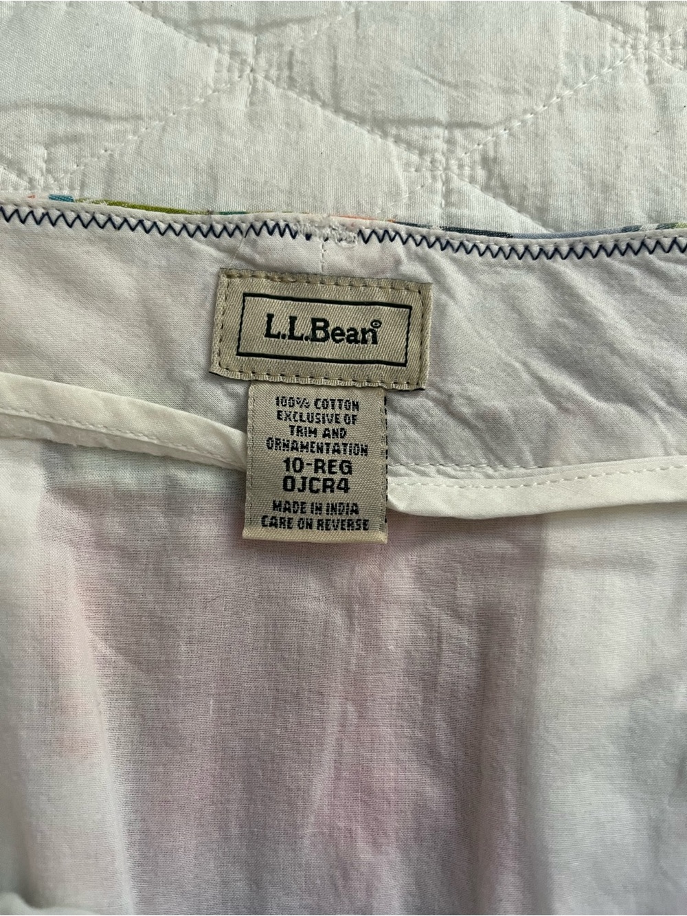 L. L. Bean Multicolor Patchwork Madras Women's Skirt - Picture 5 of 6